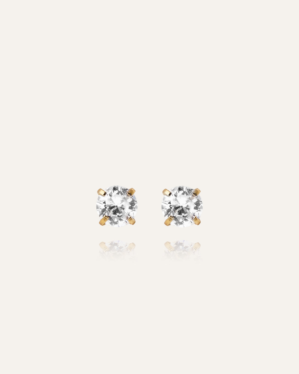 Jolie White Medium Studs