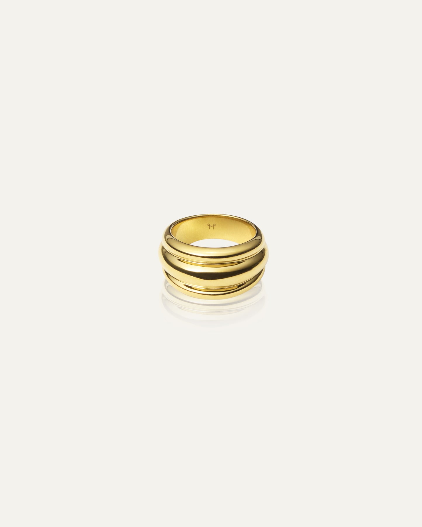 Anillo Deco Ribbed