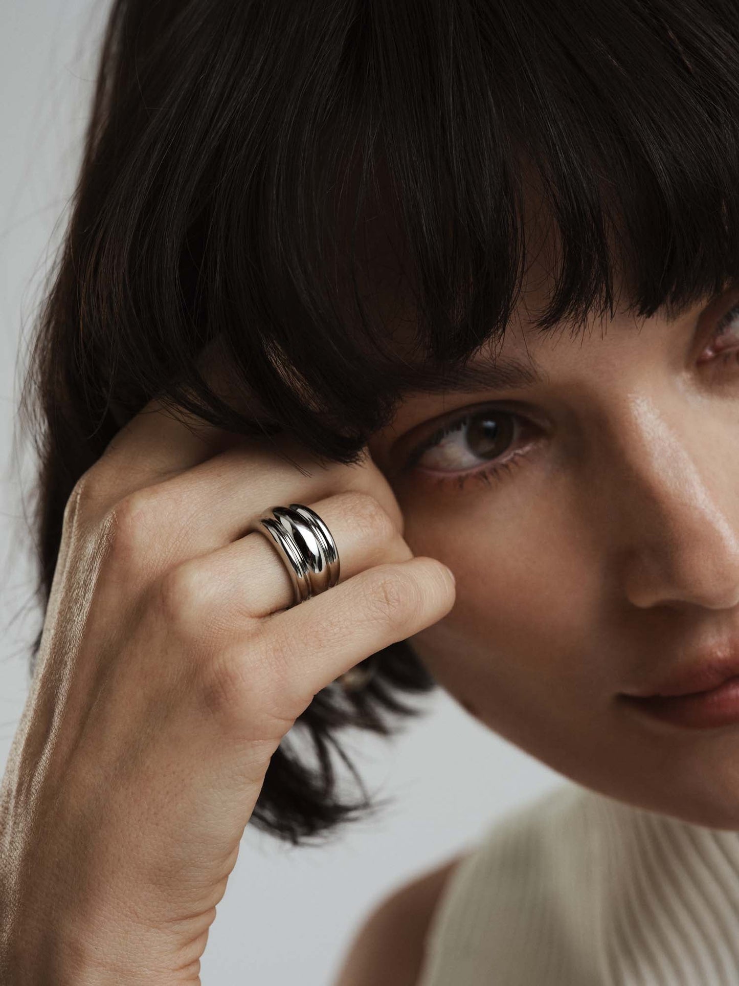 Anillo Deco Ribbed