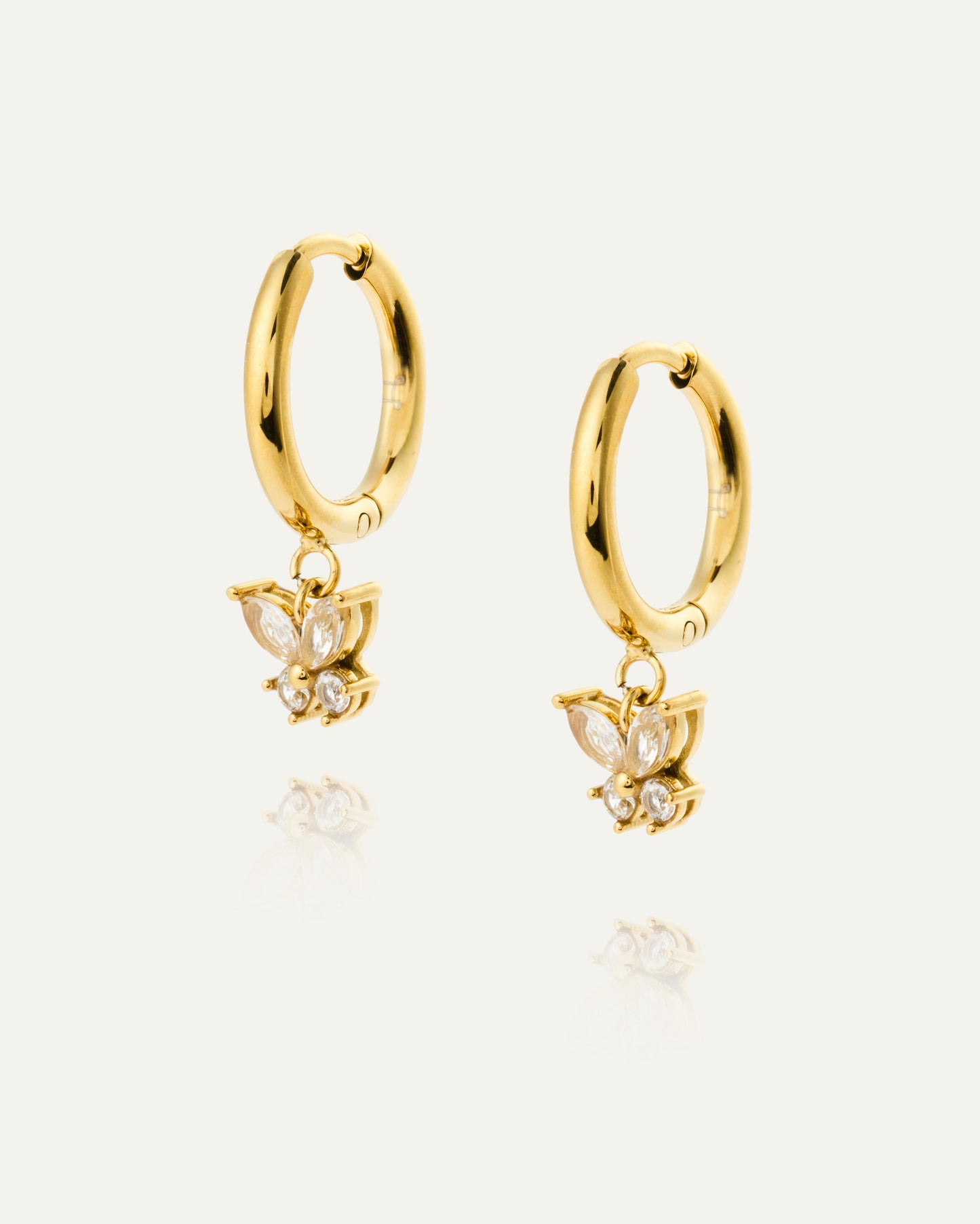 Butterfly Gold Hoops