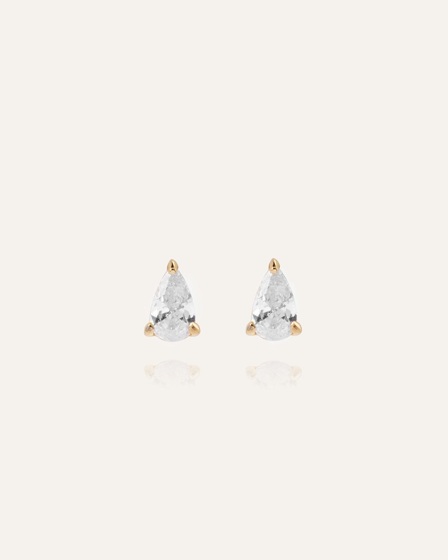 Belle White Small Studs
