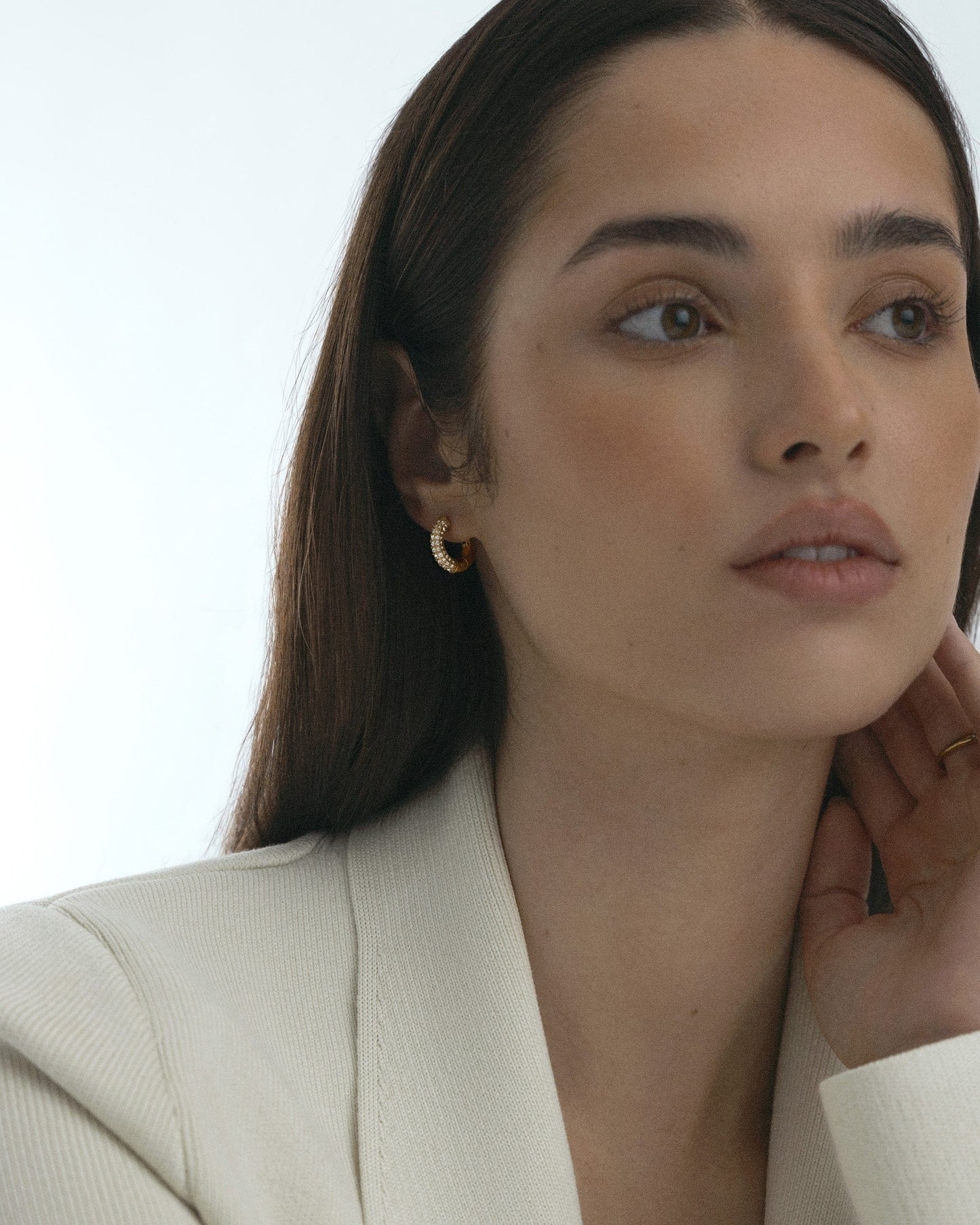 Pavé Everyday Medium Hoops