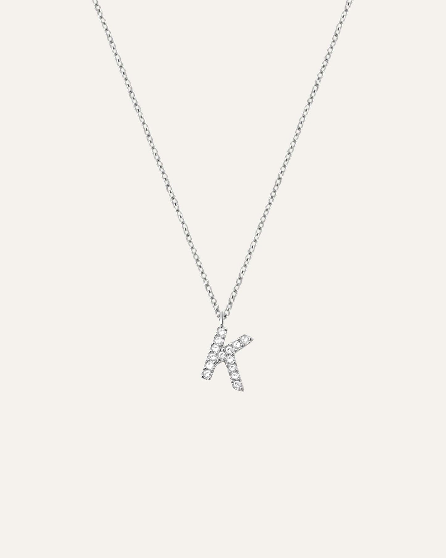 Petite Stone Letter Necklace