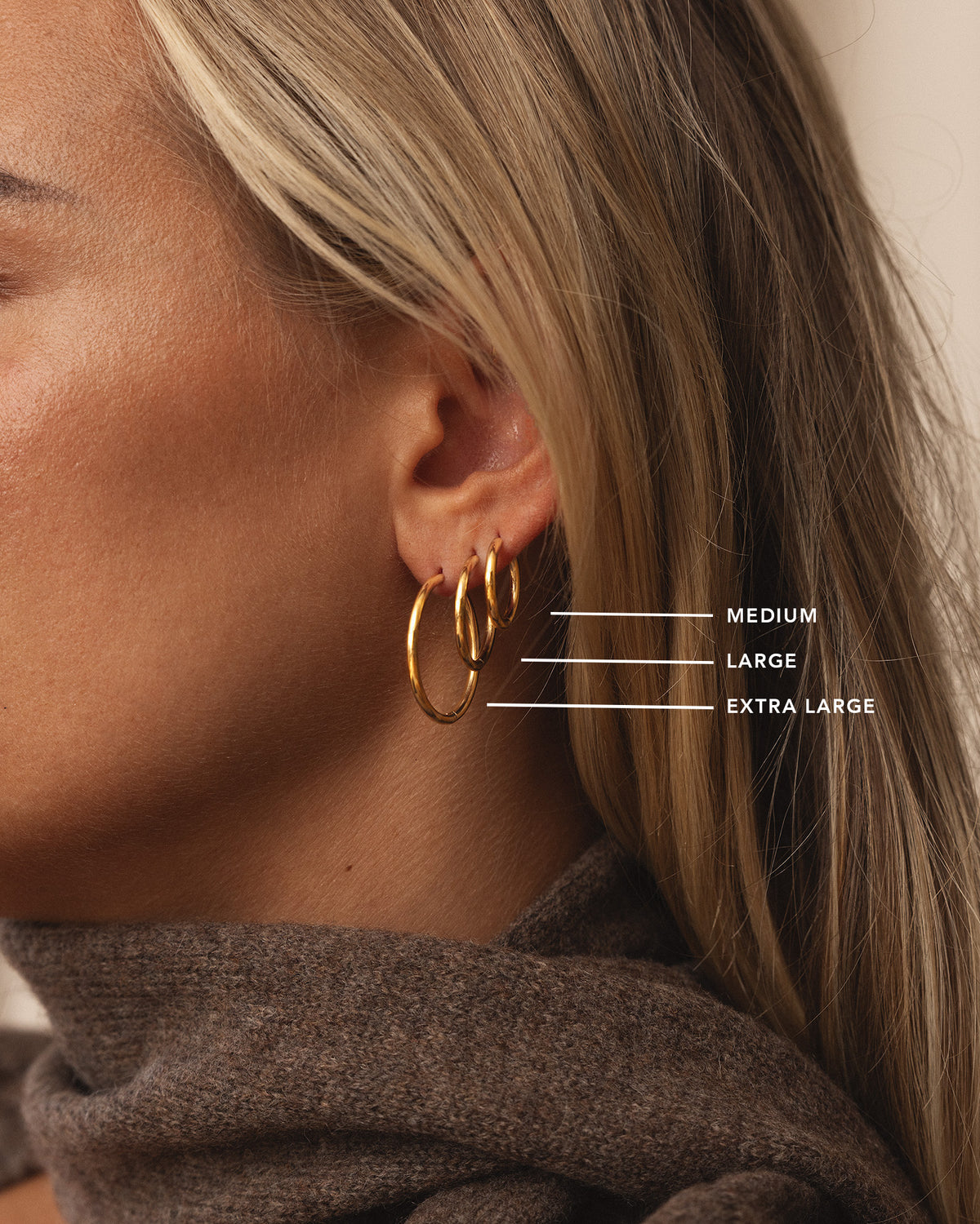 Slim Large Hoops